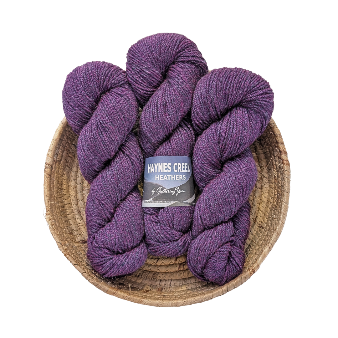 Gathering yarn - Haynes Creek Heathers