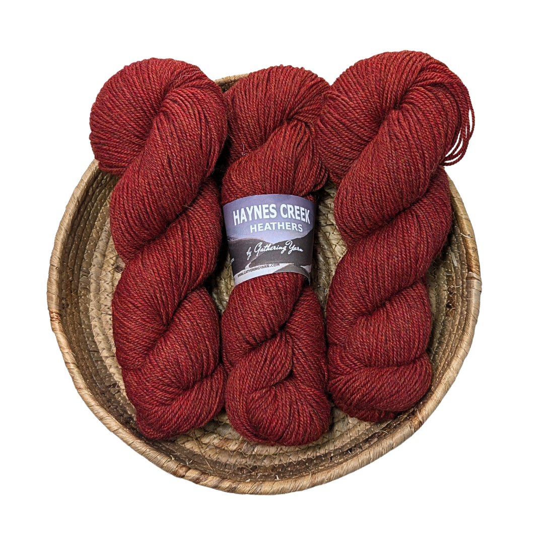 Gathering yarn - Haynes Creek Heathers